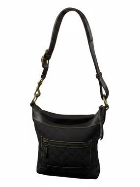 Coach Vintage Legacy Signature Black Jacquard Slim Hobo Crossbody Bag 10403